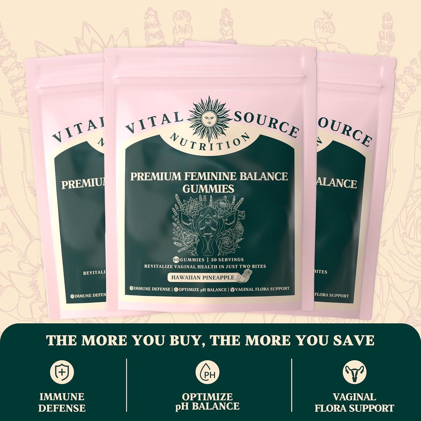 Vital SOURCE PREMTUM TFEMTNNE BALANCE GUMMTES